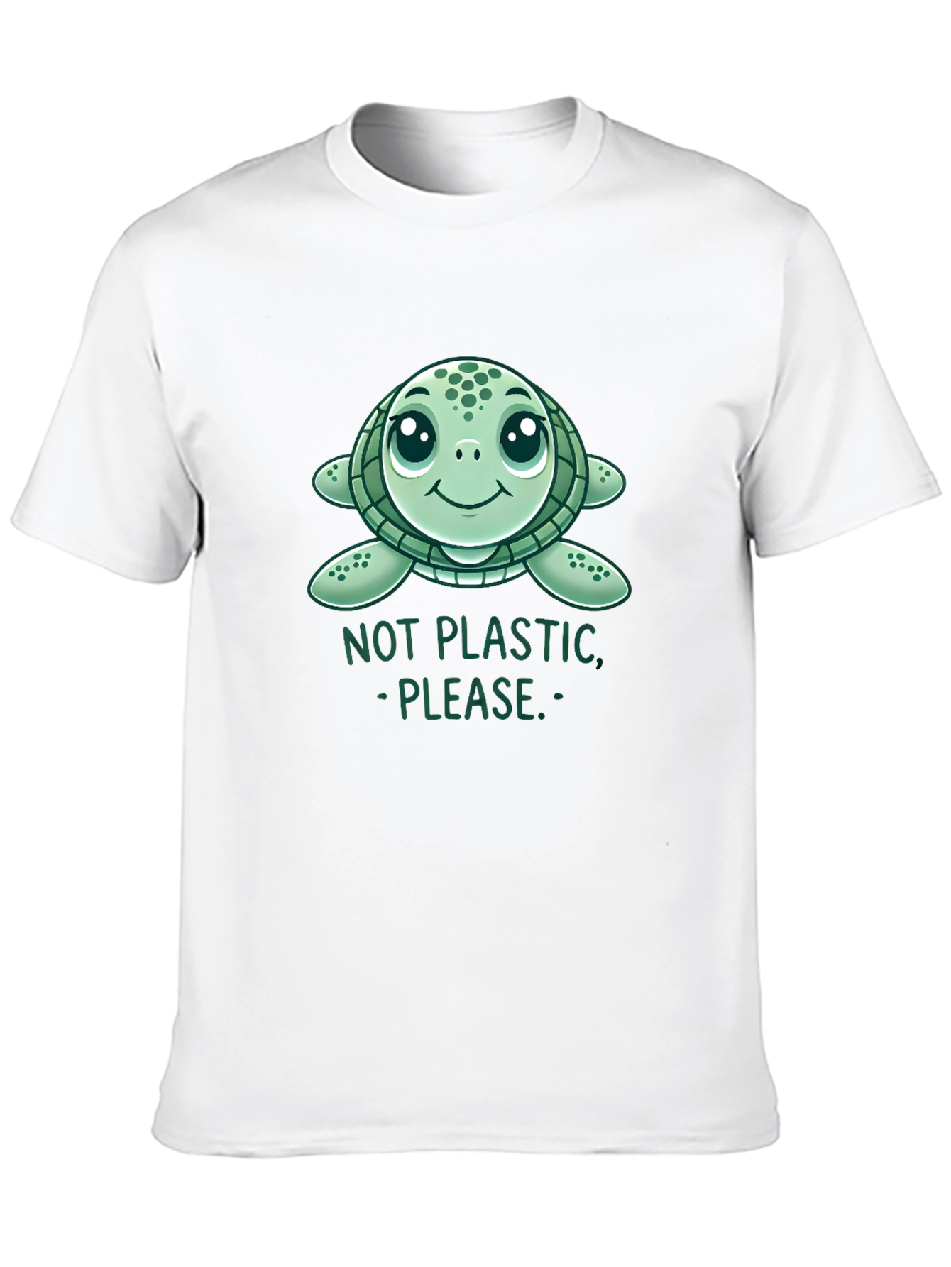 Cute Sea Turtle Not Plastic Graphic Tee