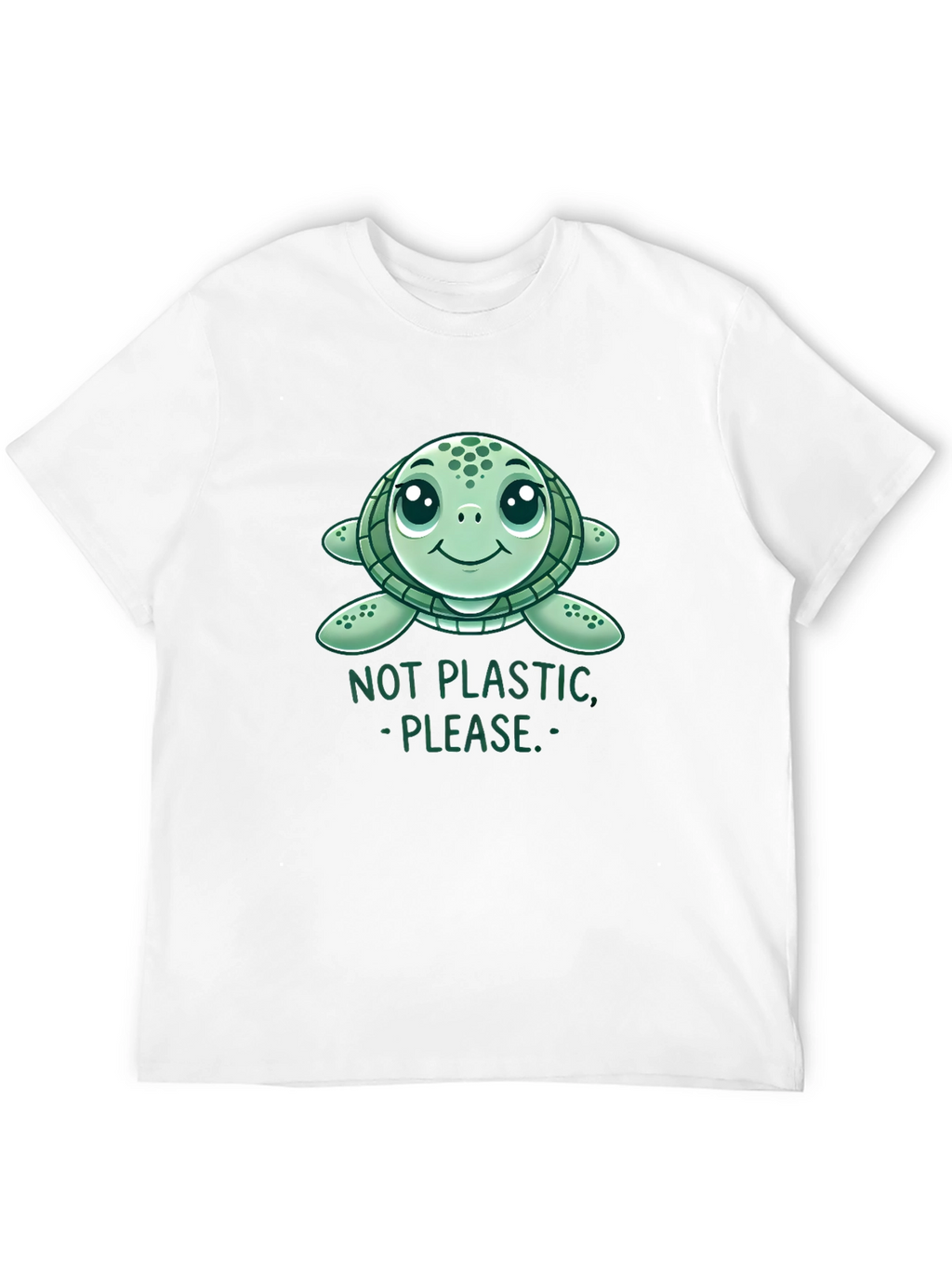Cute Sea Turtle Not Plastic Graphic Tee