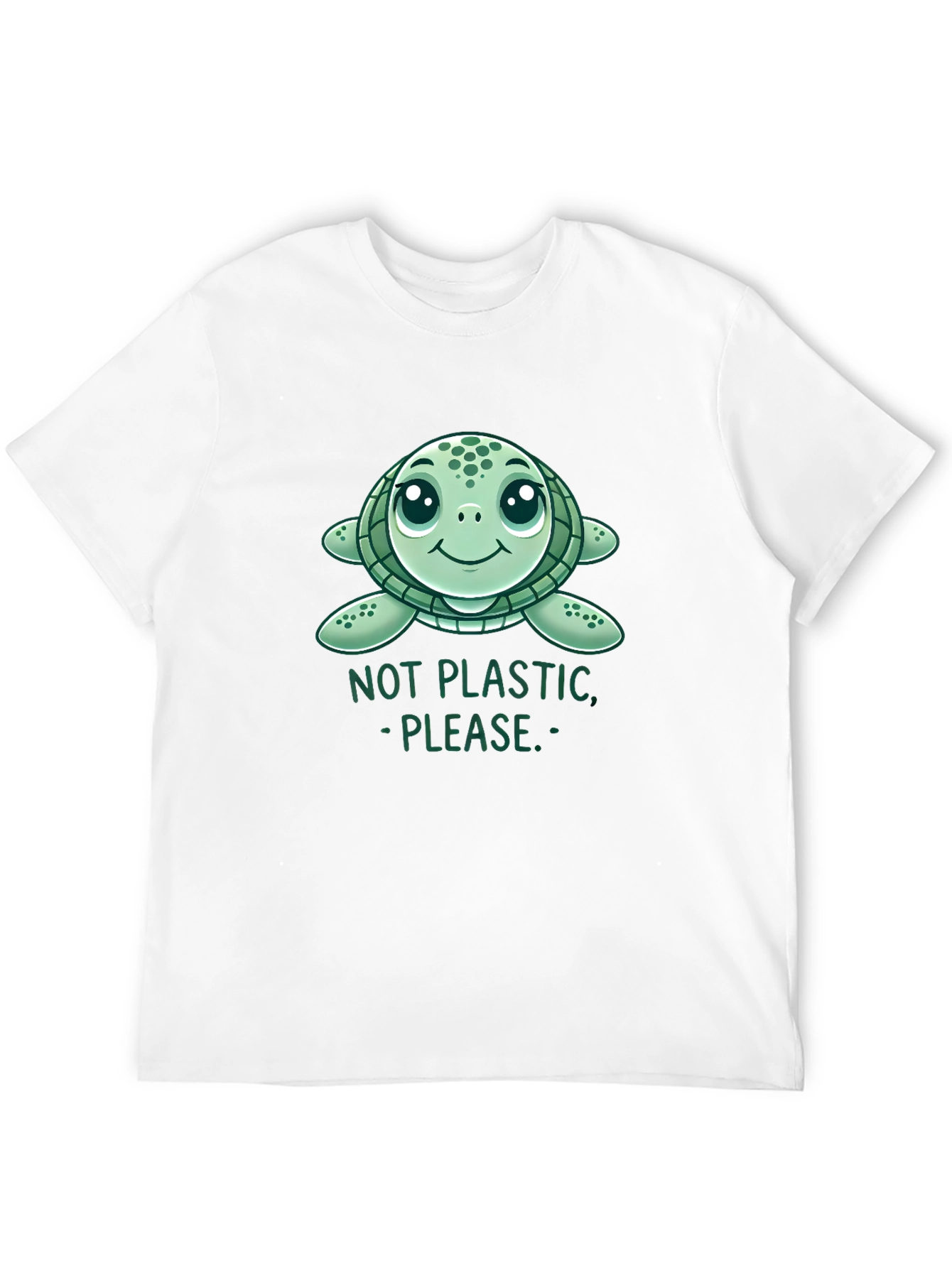 Cute Sea Turtle Not Plastic Graphic Tee
