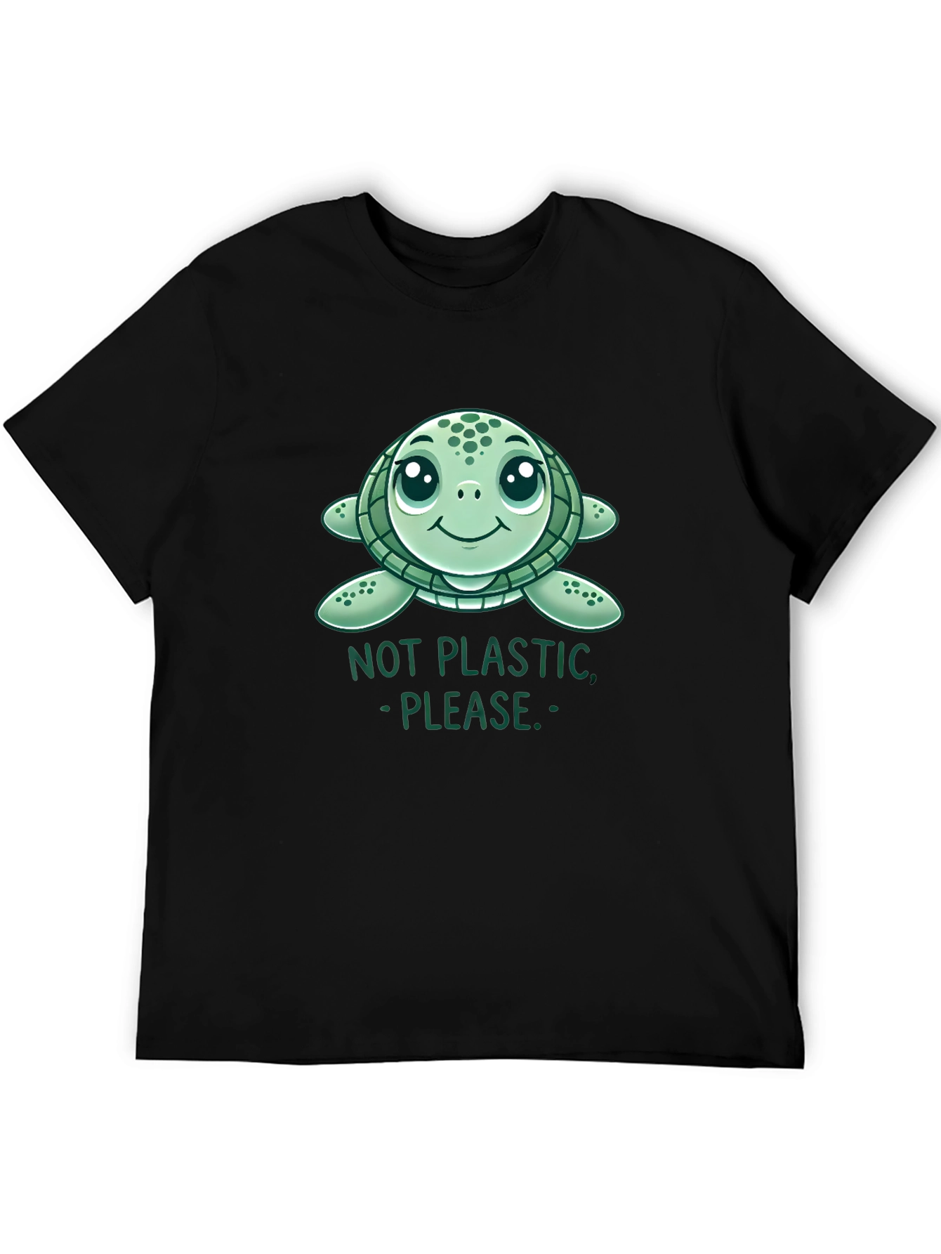 Cute Sea Turtle Not Plastic Graphic Tee