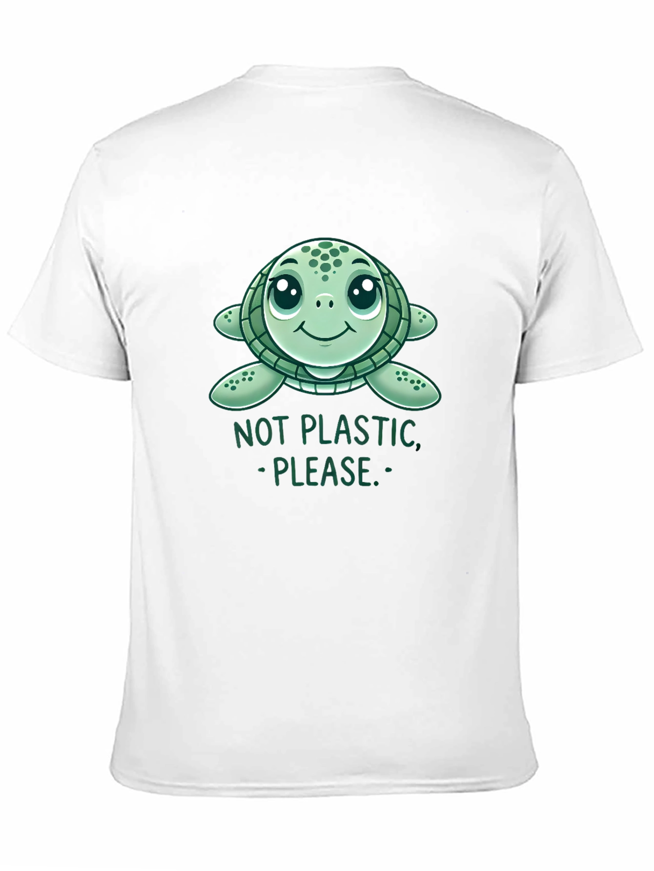 Cute Sea Turtle Not Plastic Graphic Tee