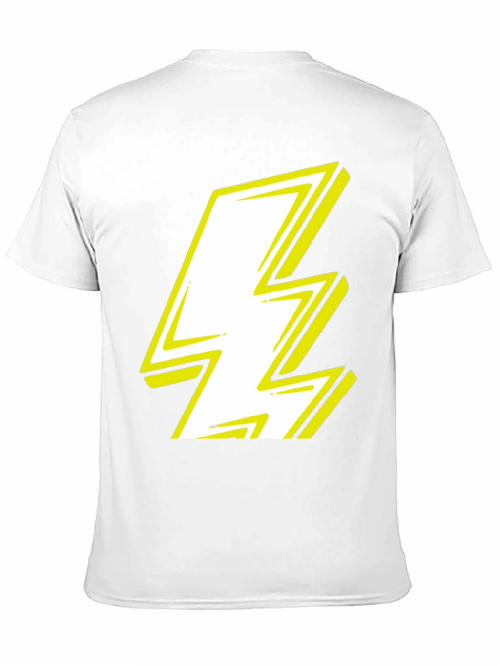 Lightning Bolt Graphic Tee - Bold Black Cotton T-Shirt