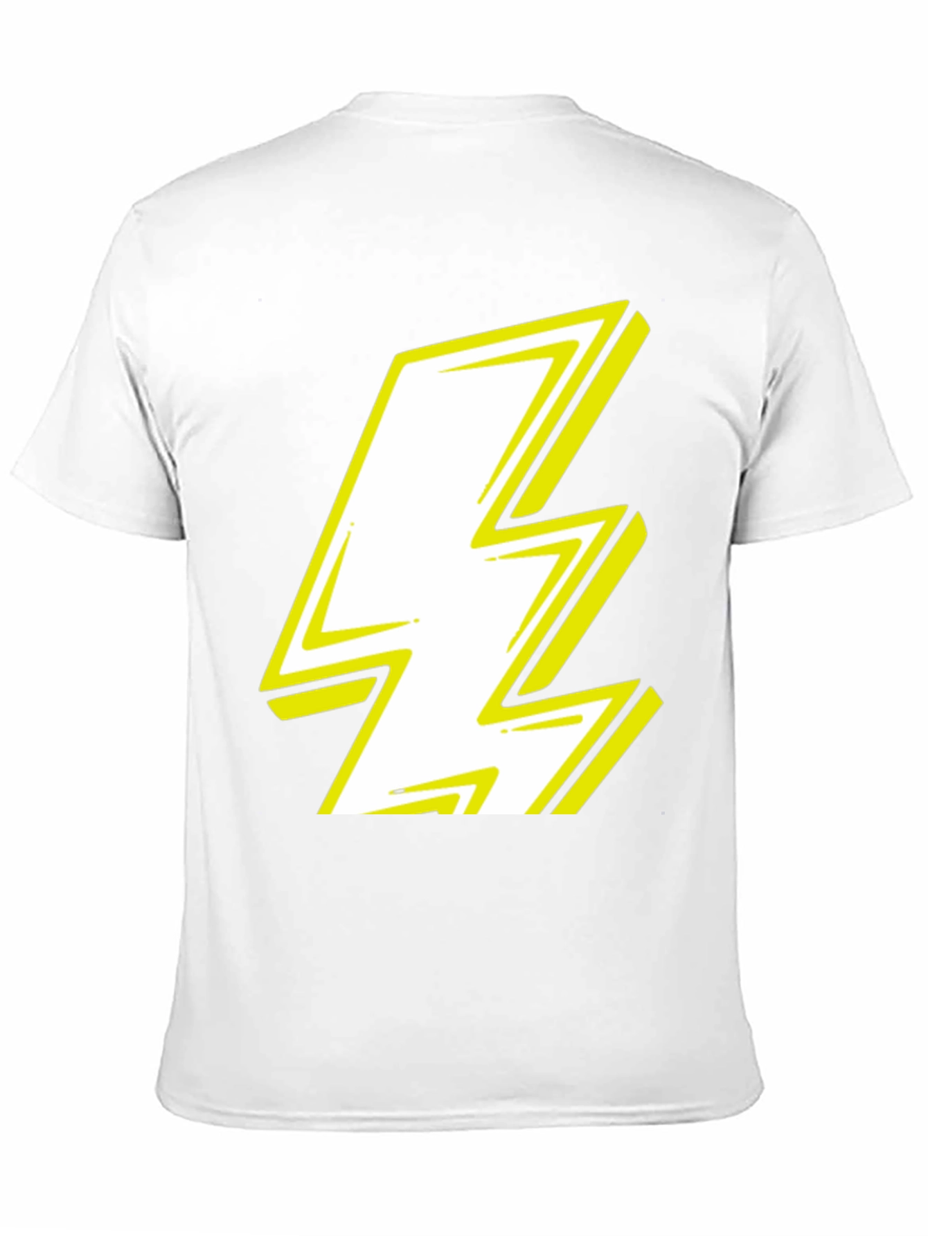 Lightning Bolt Graphic Tee - Bold Black Cotton T-Shirt