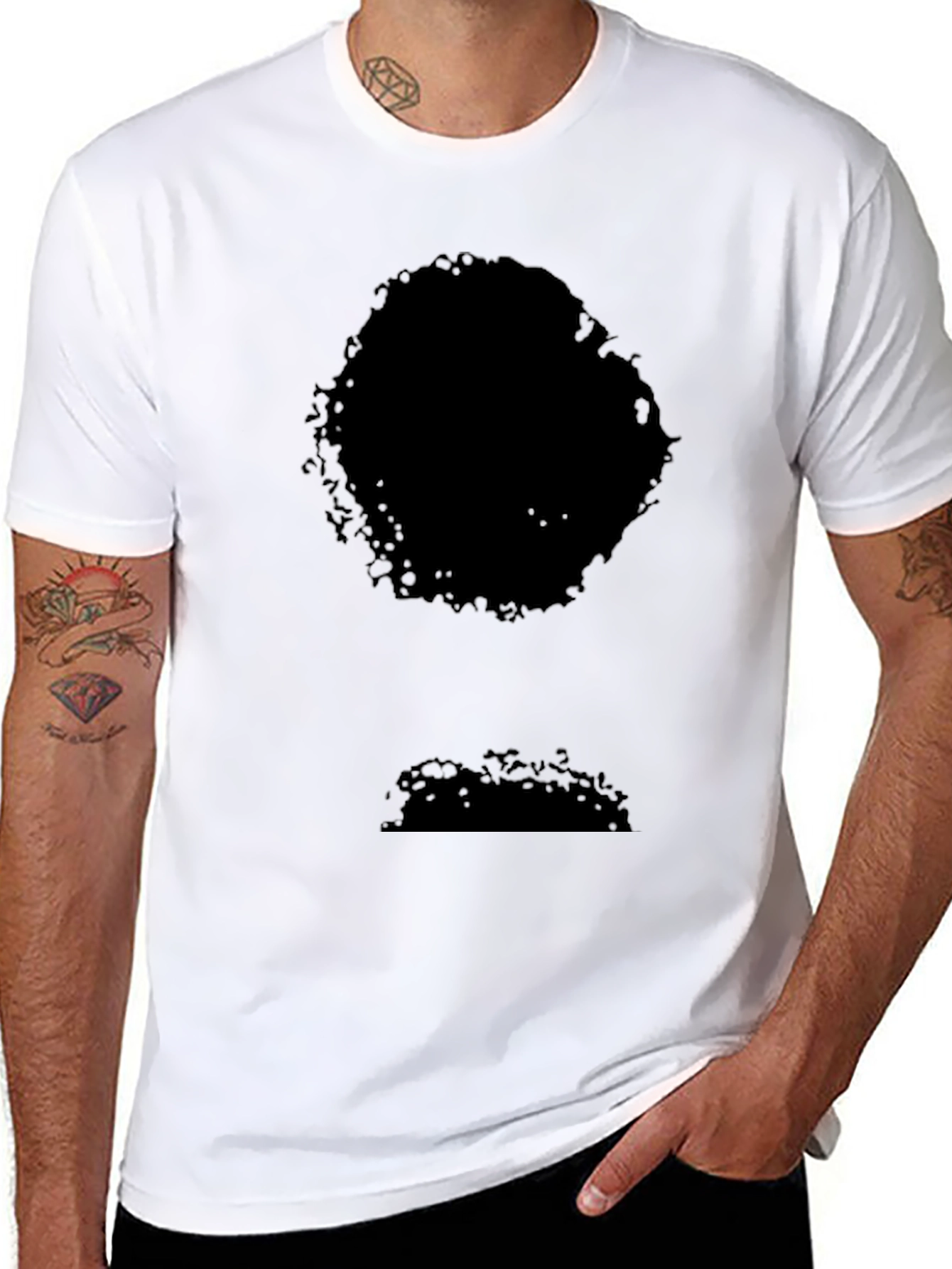 Mens Black Short Sleeve Crew Neck T-Shirt