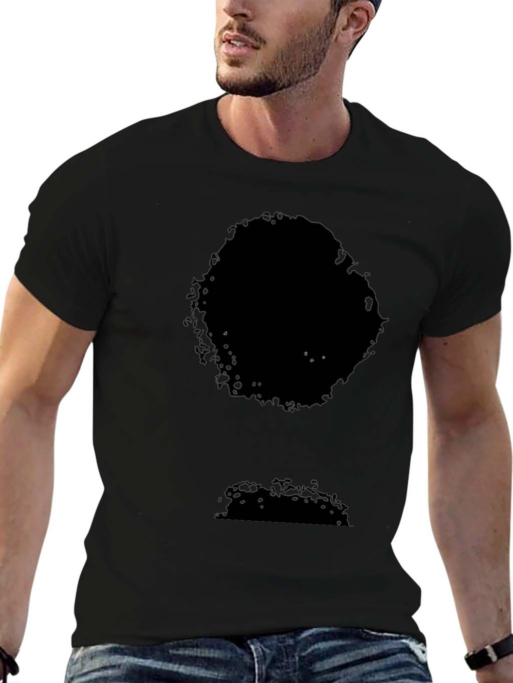 Mens Black Short Sleeve Crew Neck T-Shirt