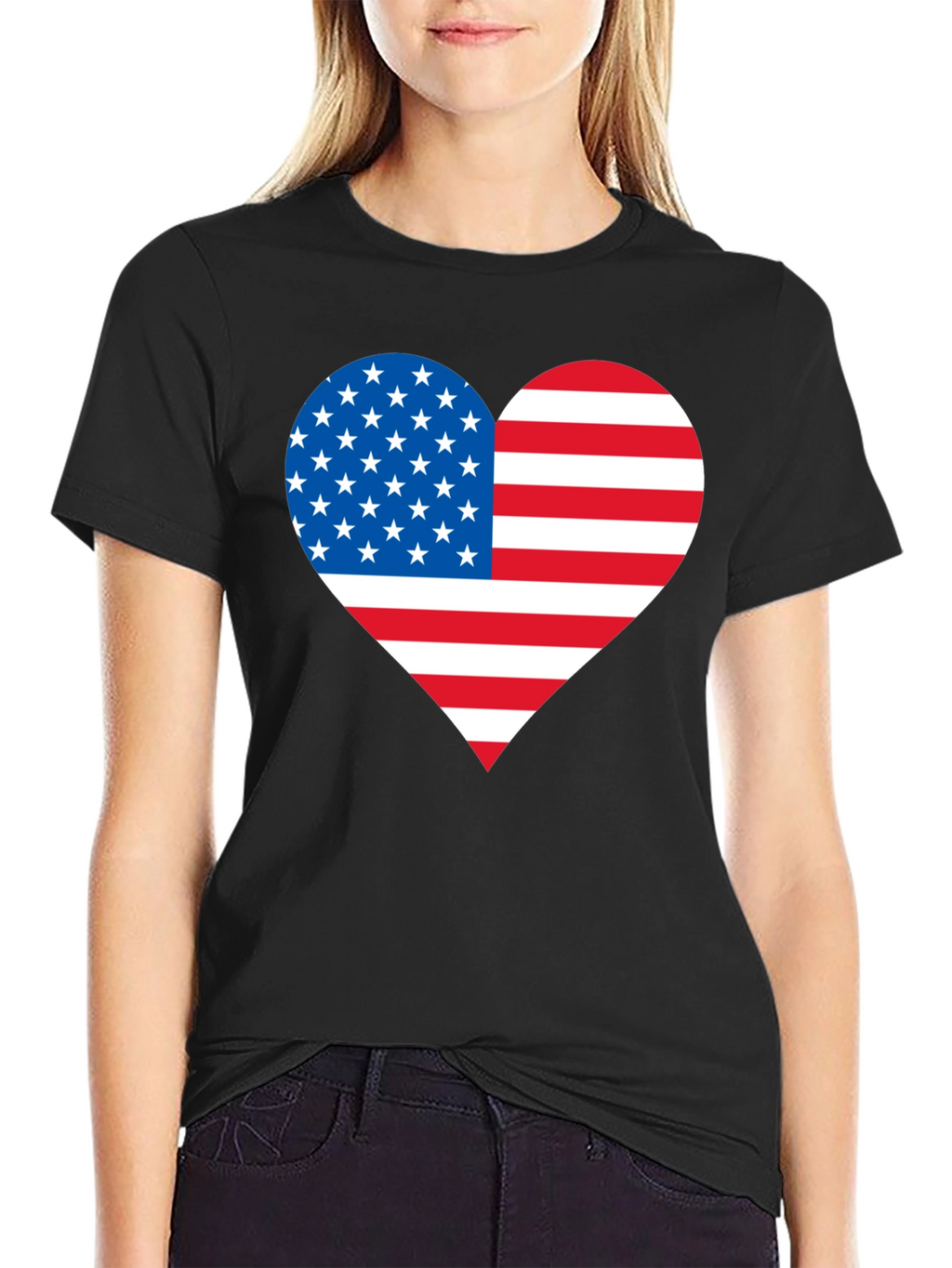 Patriotic Heart Flag T-Shirt