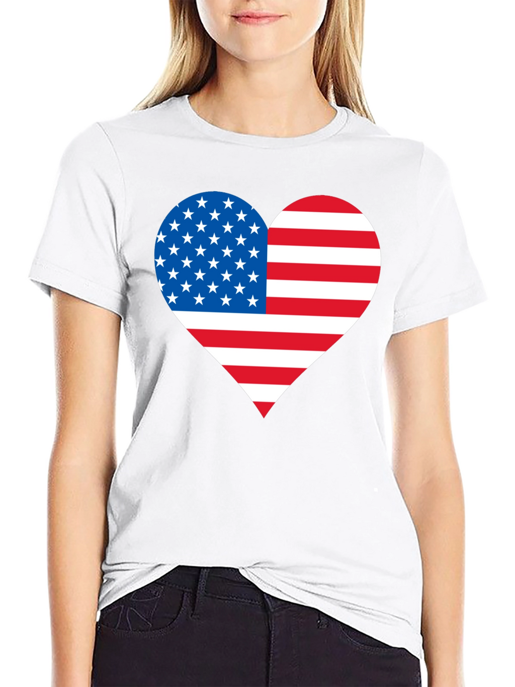 Patriotic Heart Flag T-Shirt