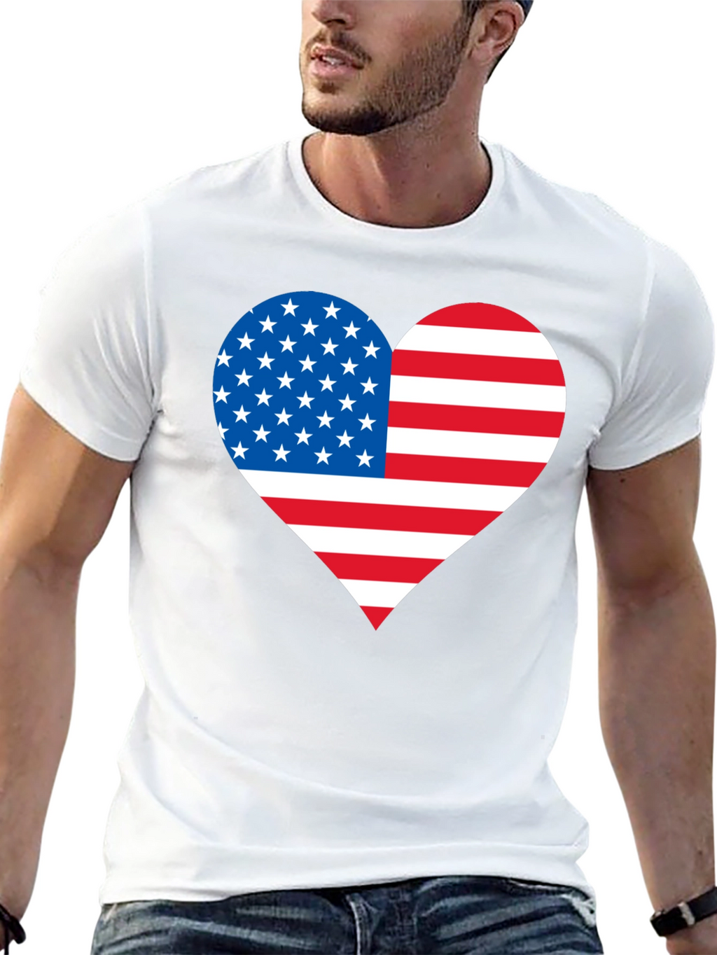 Patriotic Heart Flag T-Shirt