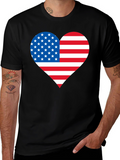 Patriotic Heart Flag T-Shirt