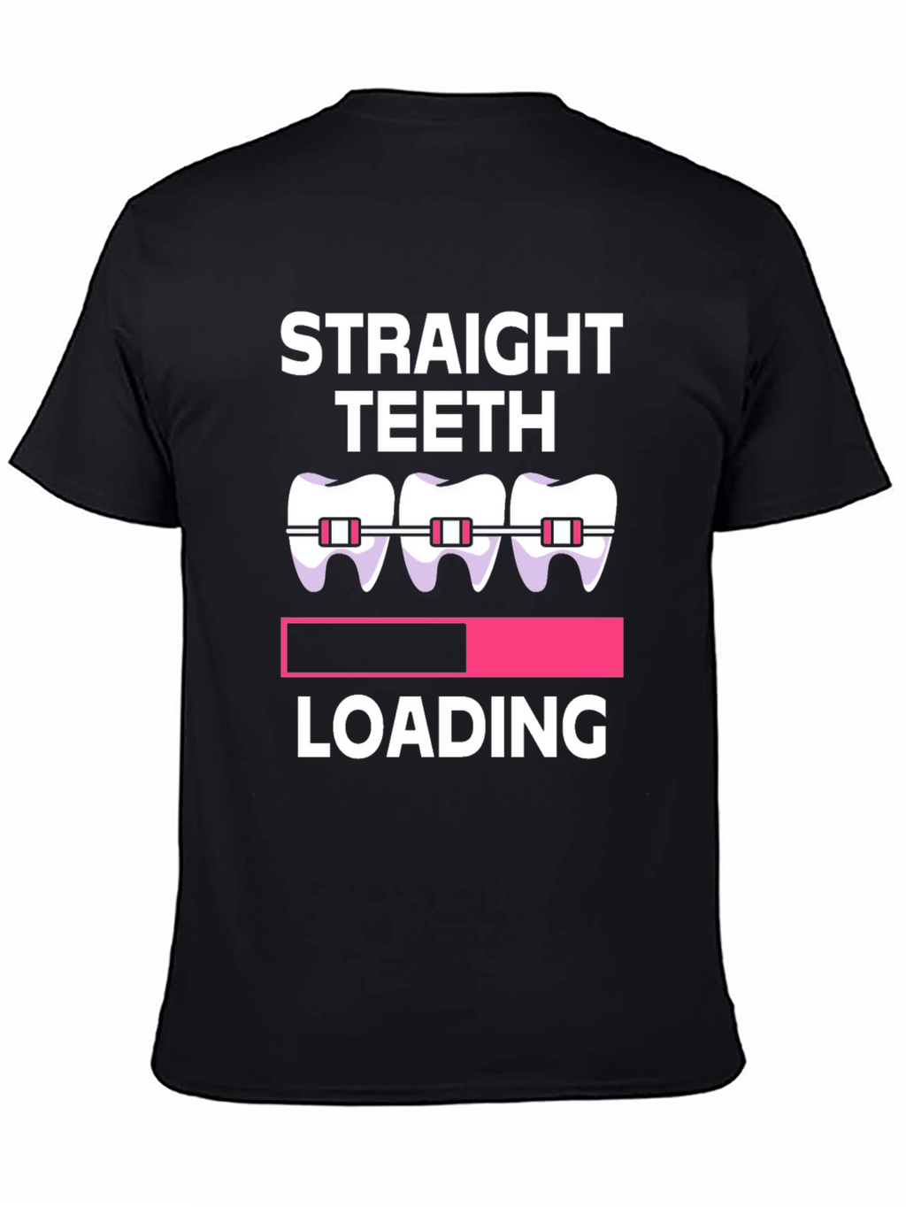 Straight Teeth Loading Graphic Tee - Black