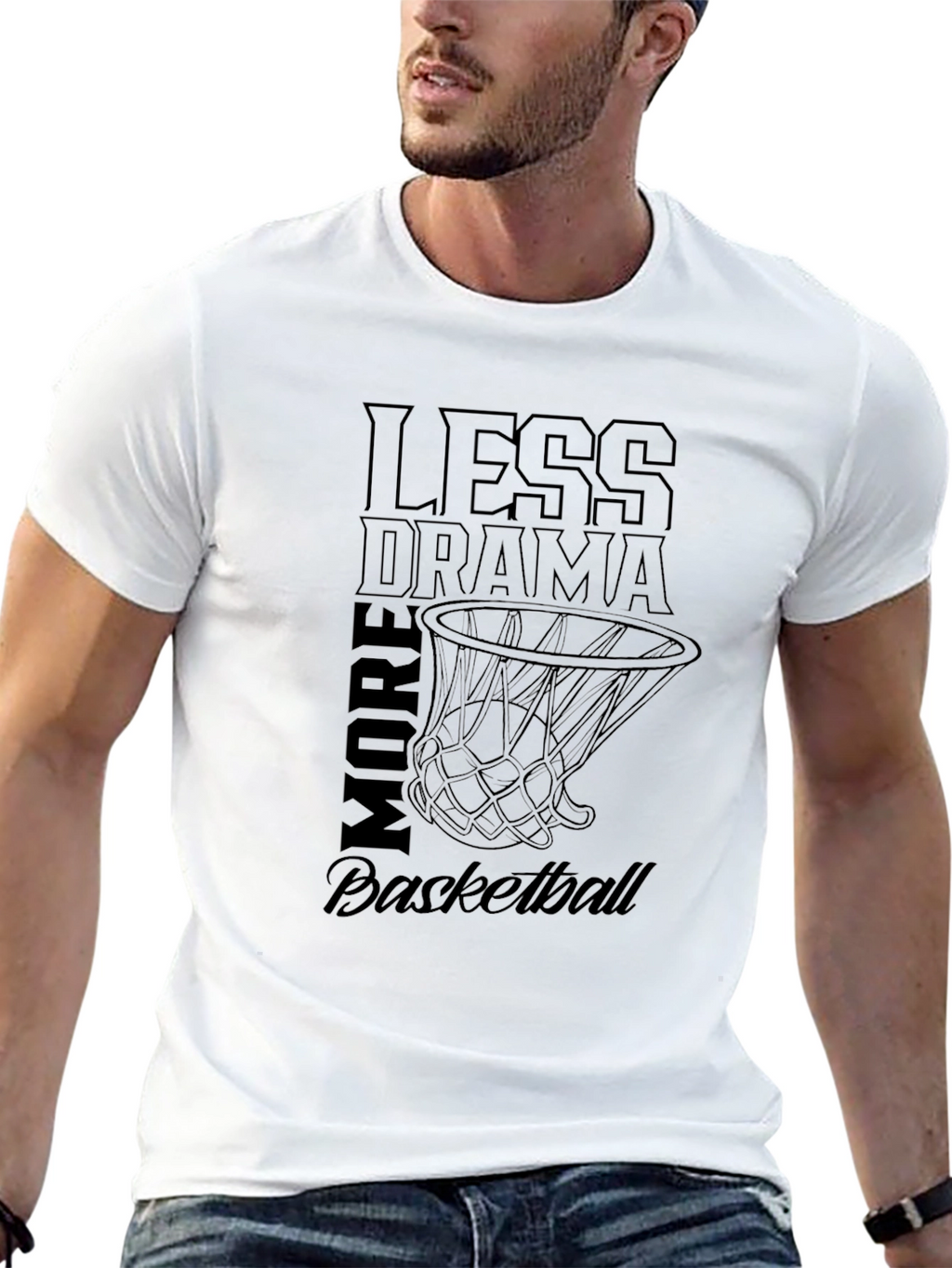 Less Drama More Basketball Graphic Tee