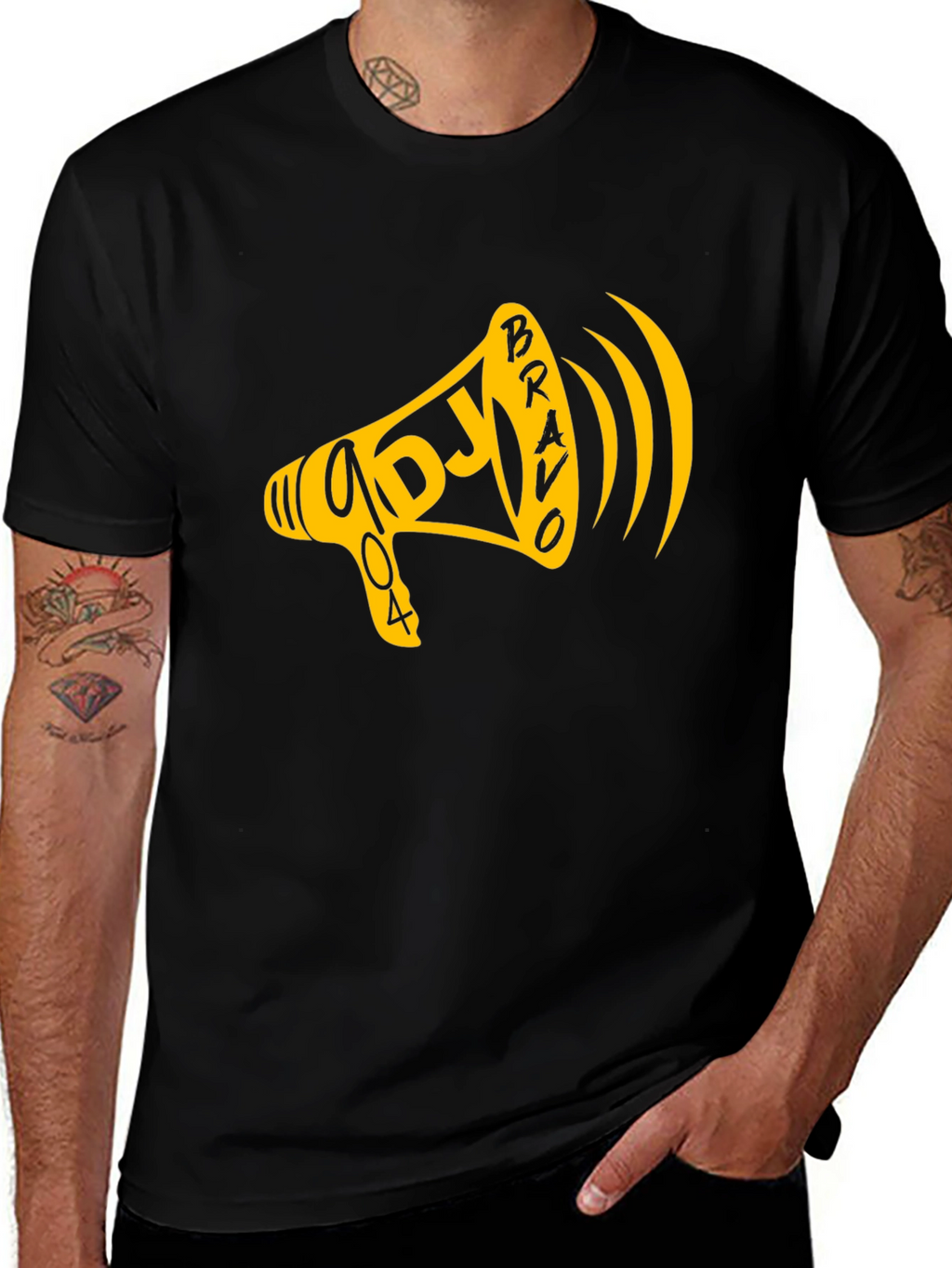 DJ Bravo Megaphone T-Shirt - Black