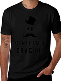Mr. Gentlemen Dragons Graphic Black T-Shirt