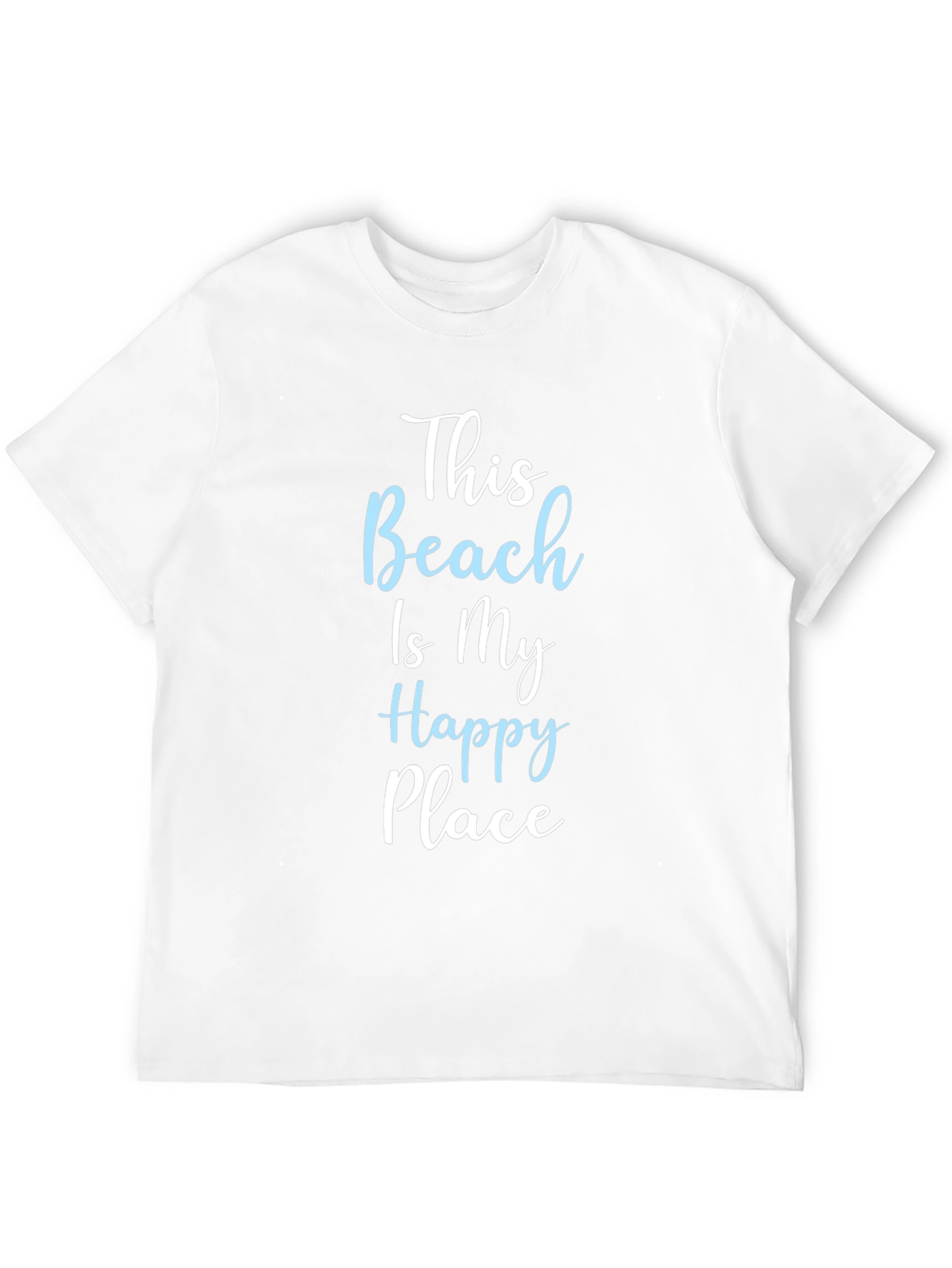Beach Happy Place T-Shirt:  Comfy Black Tee
