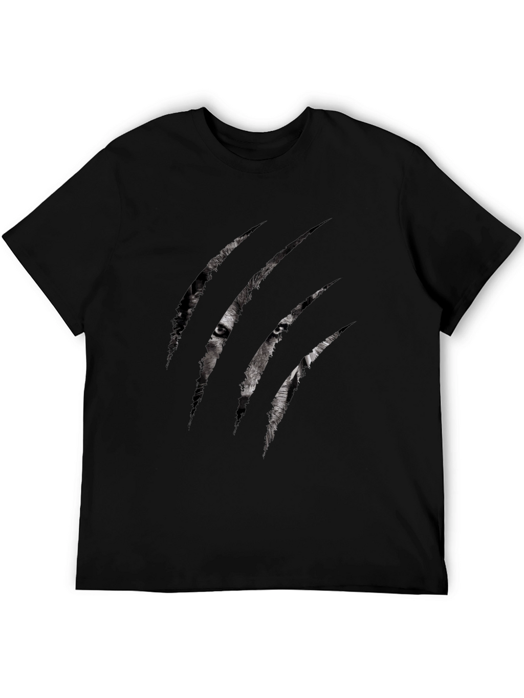 Mens Wolf Claw Graphic Black T-Shirt