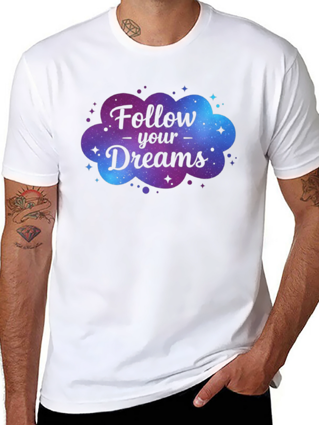 Follow Your Dreams Galaxy Graphic T-Shirt