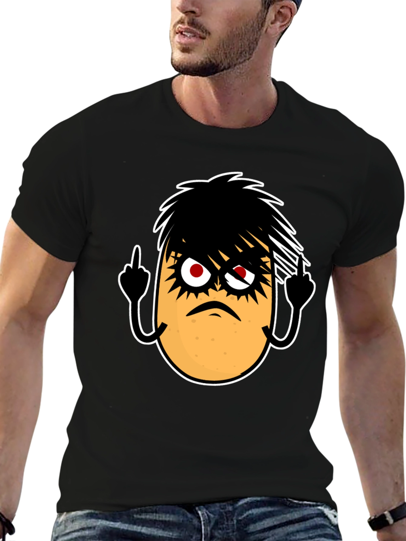 Emo Potato Funny Graphic T-Shirt