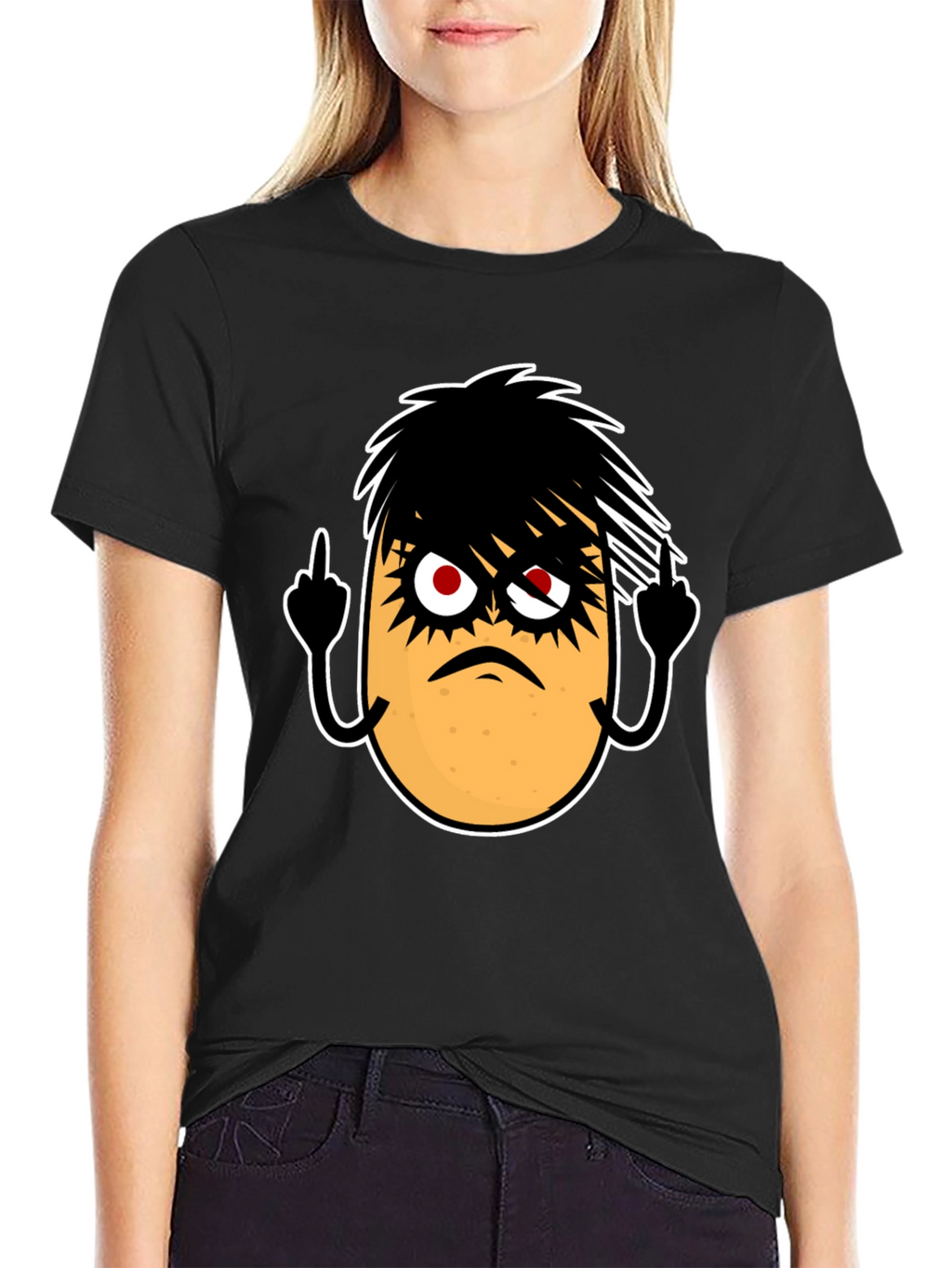 Emo Potato Funny Graphic T-Shirt