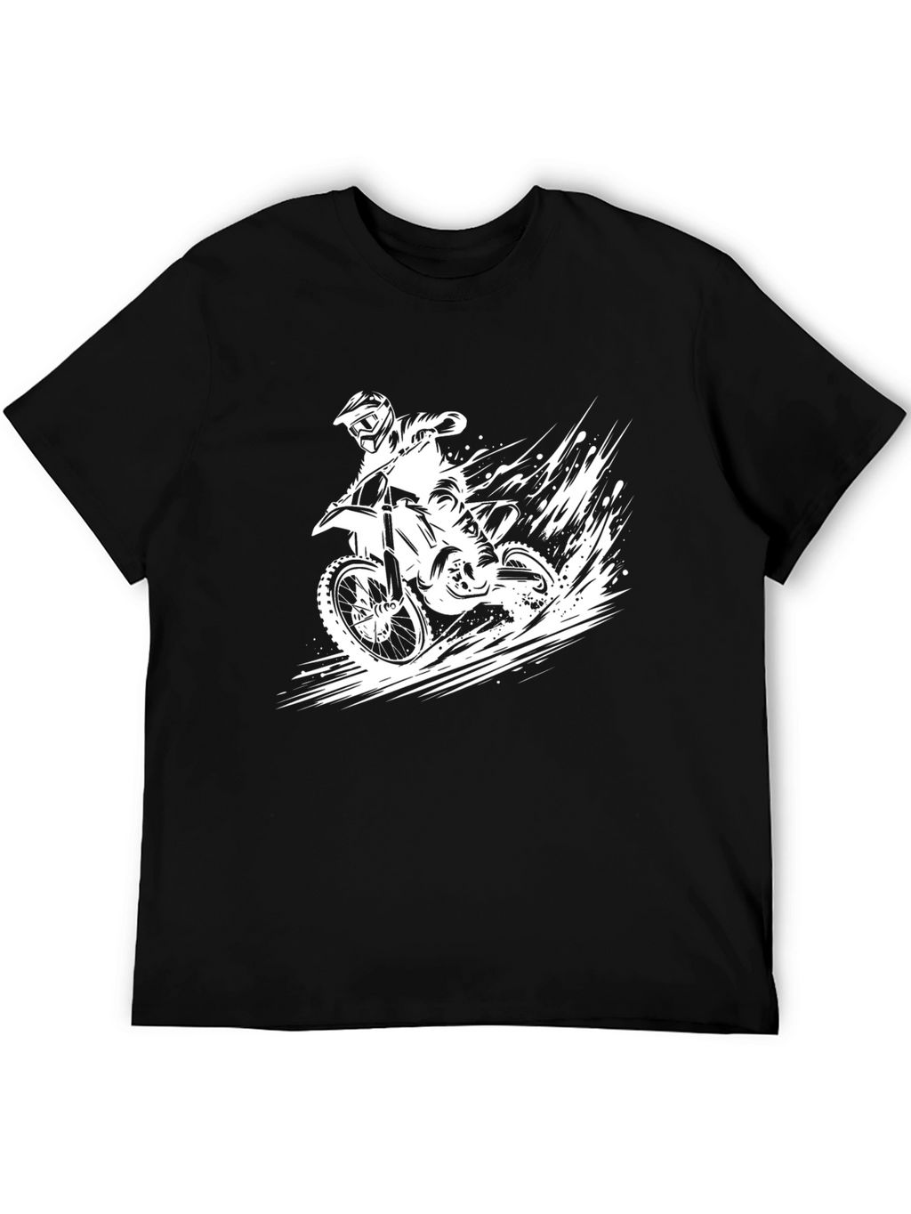 Motocross Rider Graphic Tee - Black