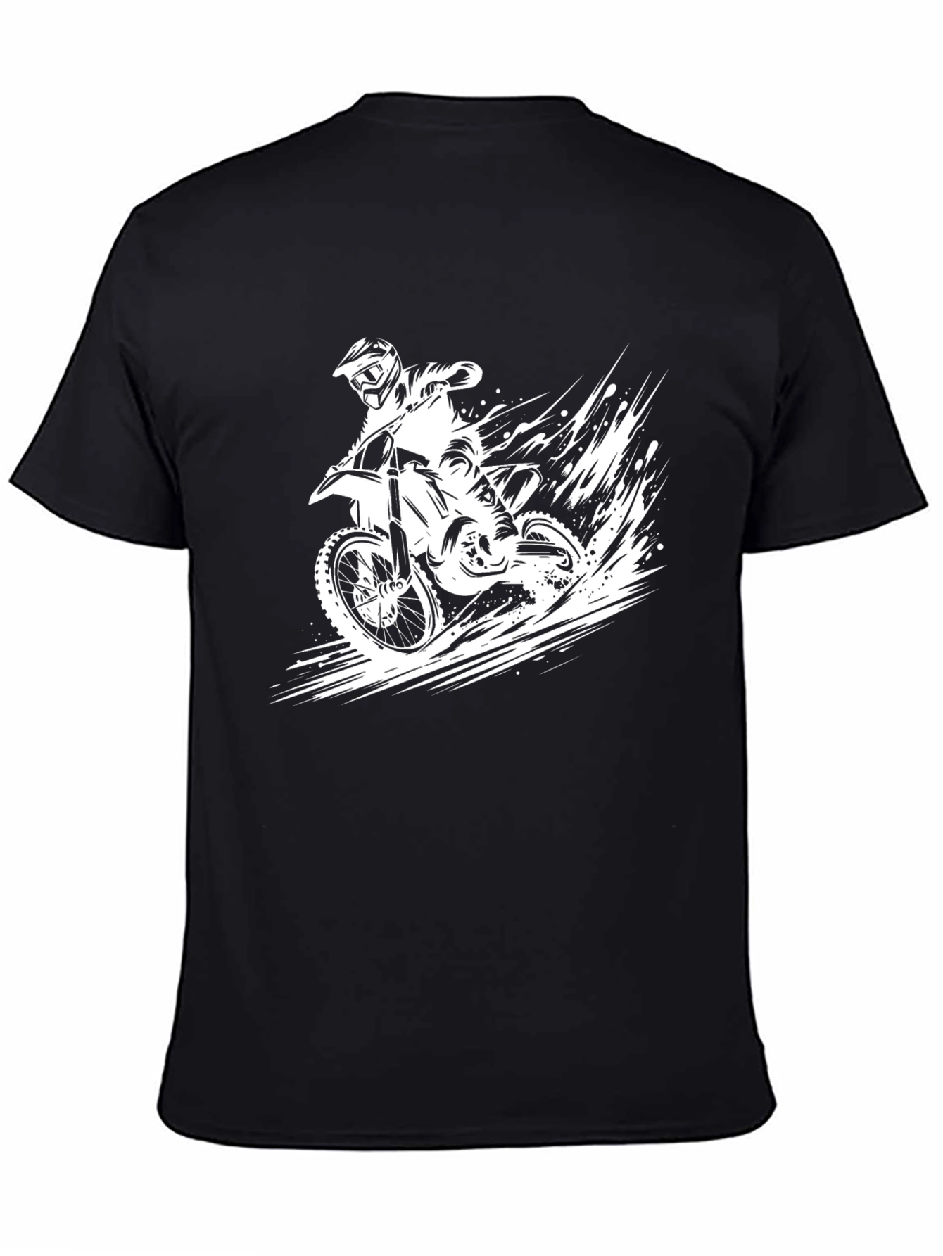 Motocross Rider Graphic Tee - Black