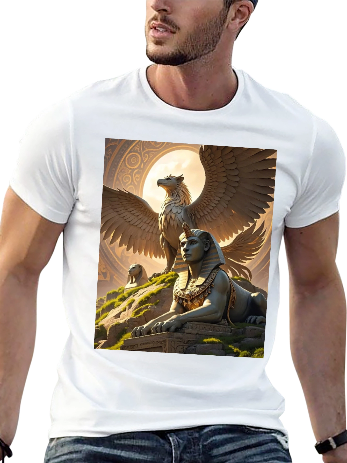 Mythical Sphinx & Griffin Graphic Tee