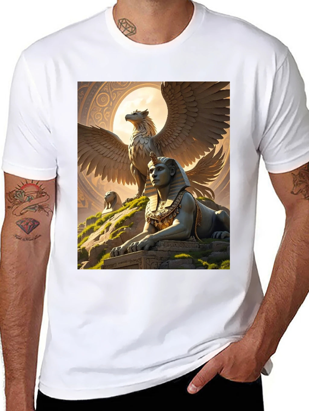 Mythical Sphinx & Griffin Graphic Tee