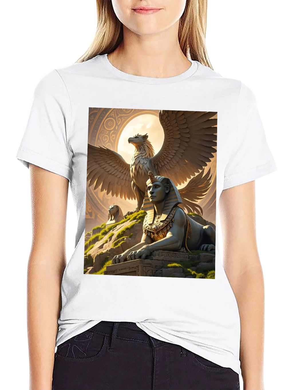 Mythical Sphinx & Griffin Graphic Tee
