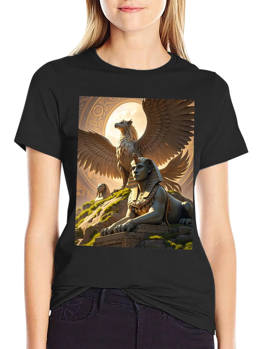 Mythical Sphinx & Griffin Graphic Tee