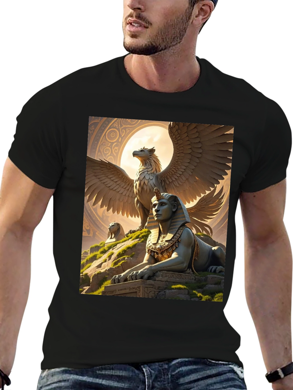 Mythical Sphinx & Griffin Graphic Tee