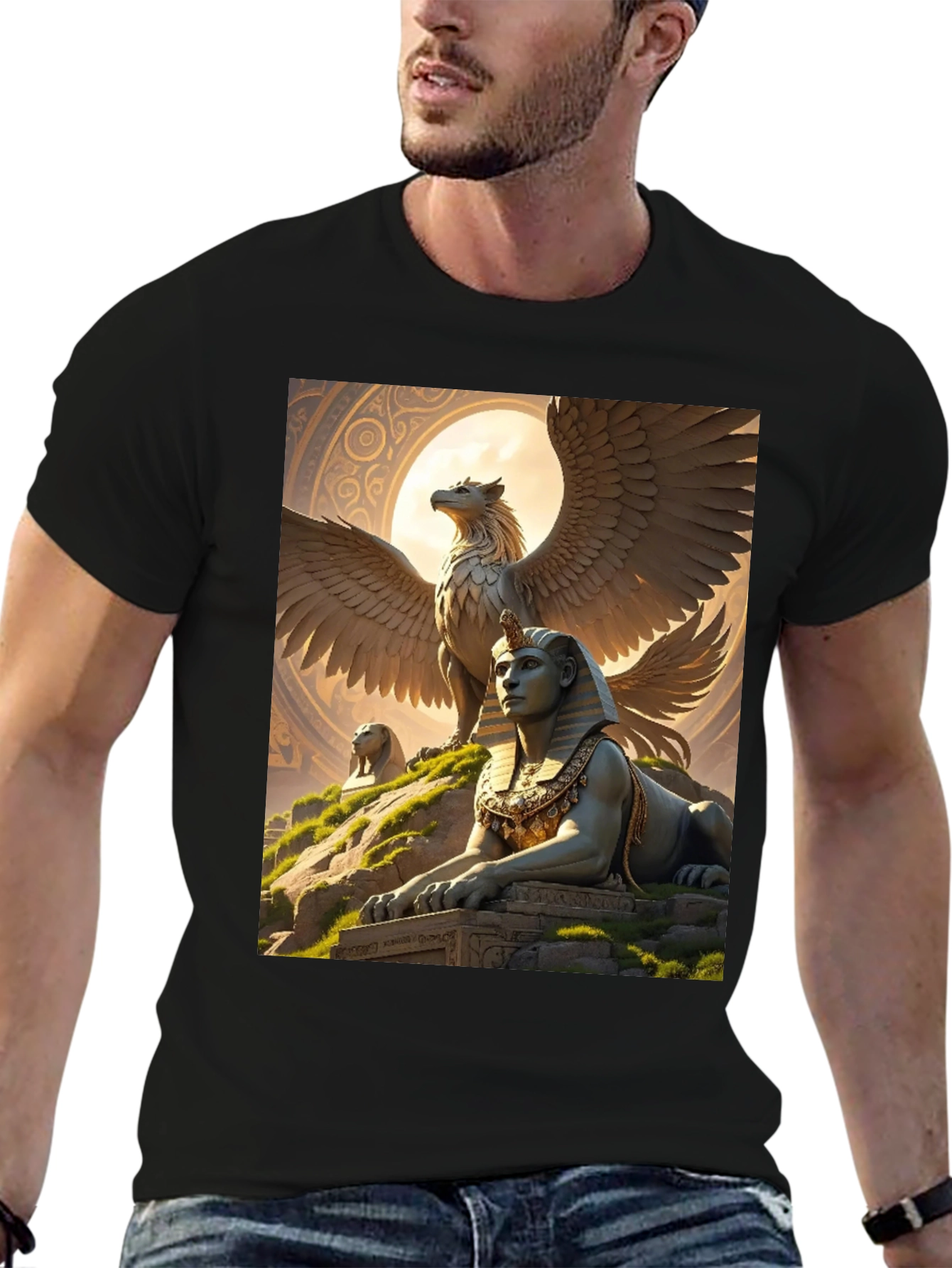 Mythical Sphinx & Griffin Graphic Tee