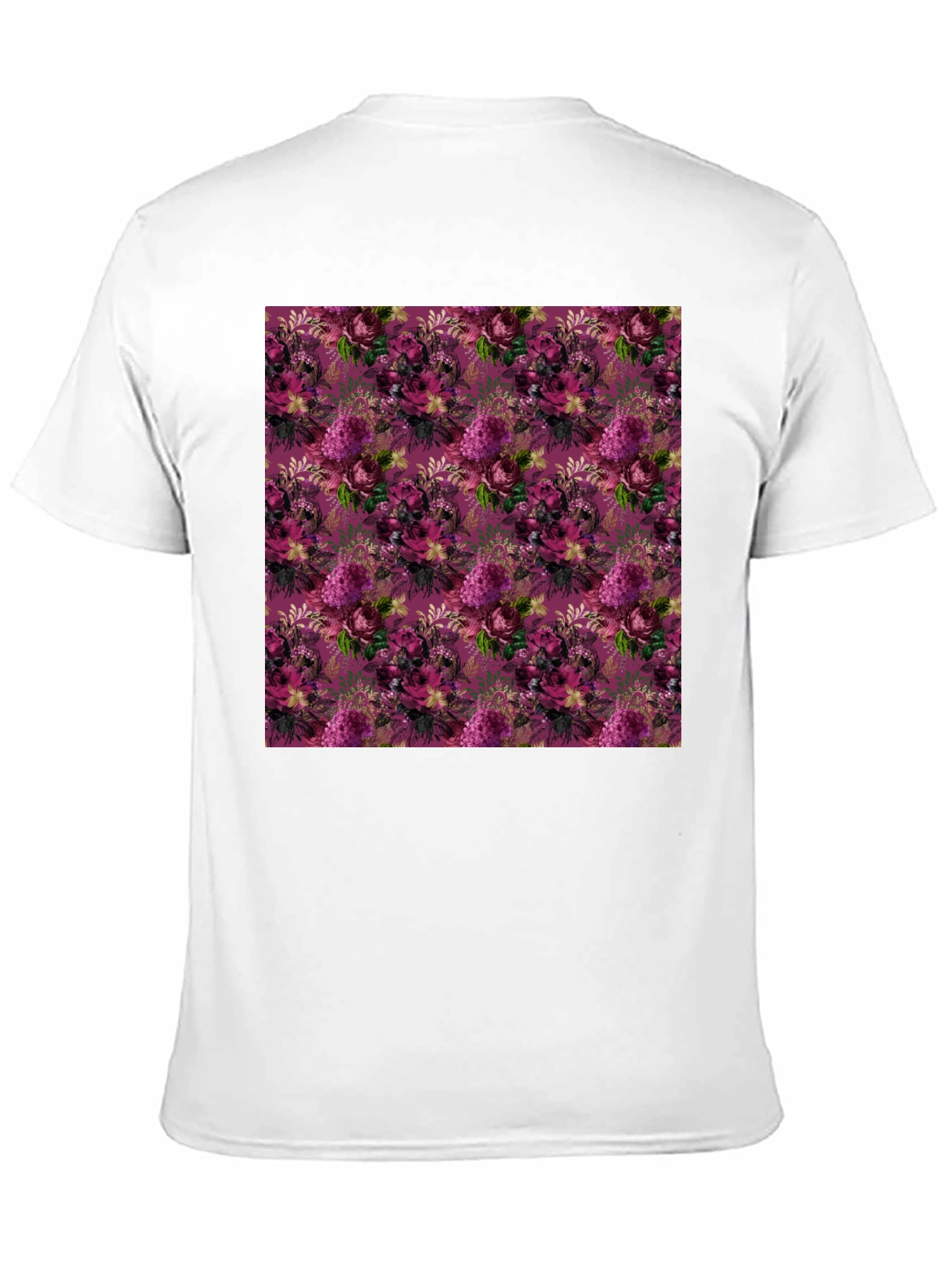 Floral Burst Black T-Shirt - Stylish Patterned Tee