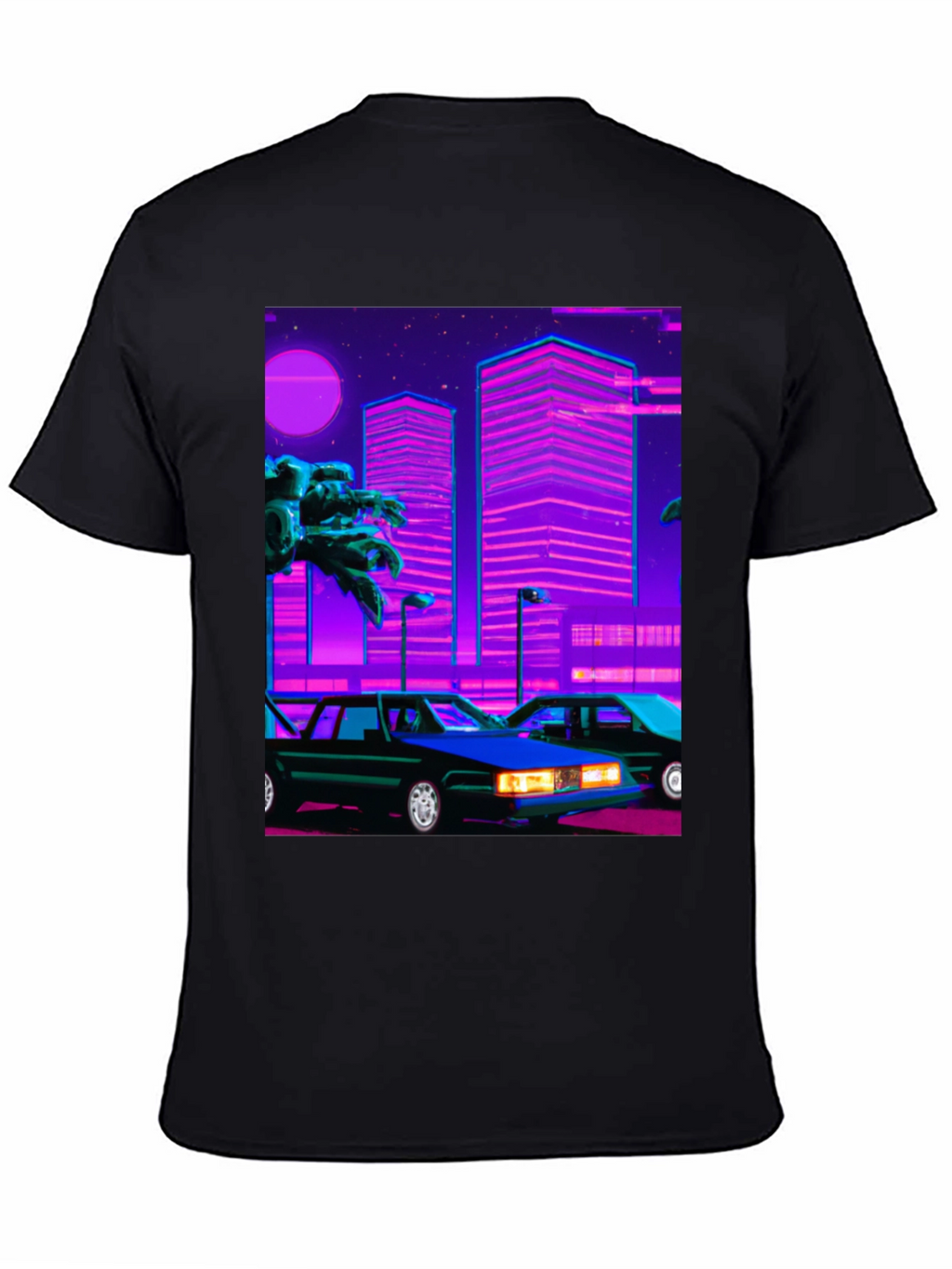 Retro Wave Style Graphic T-Shirt