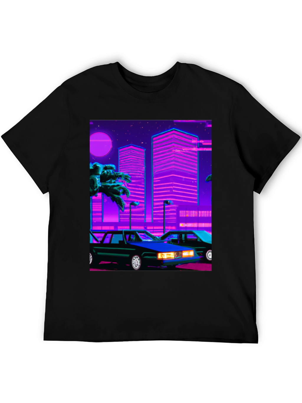 Retro Wave Style Graphic T-Shirt
