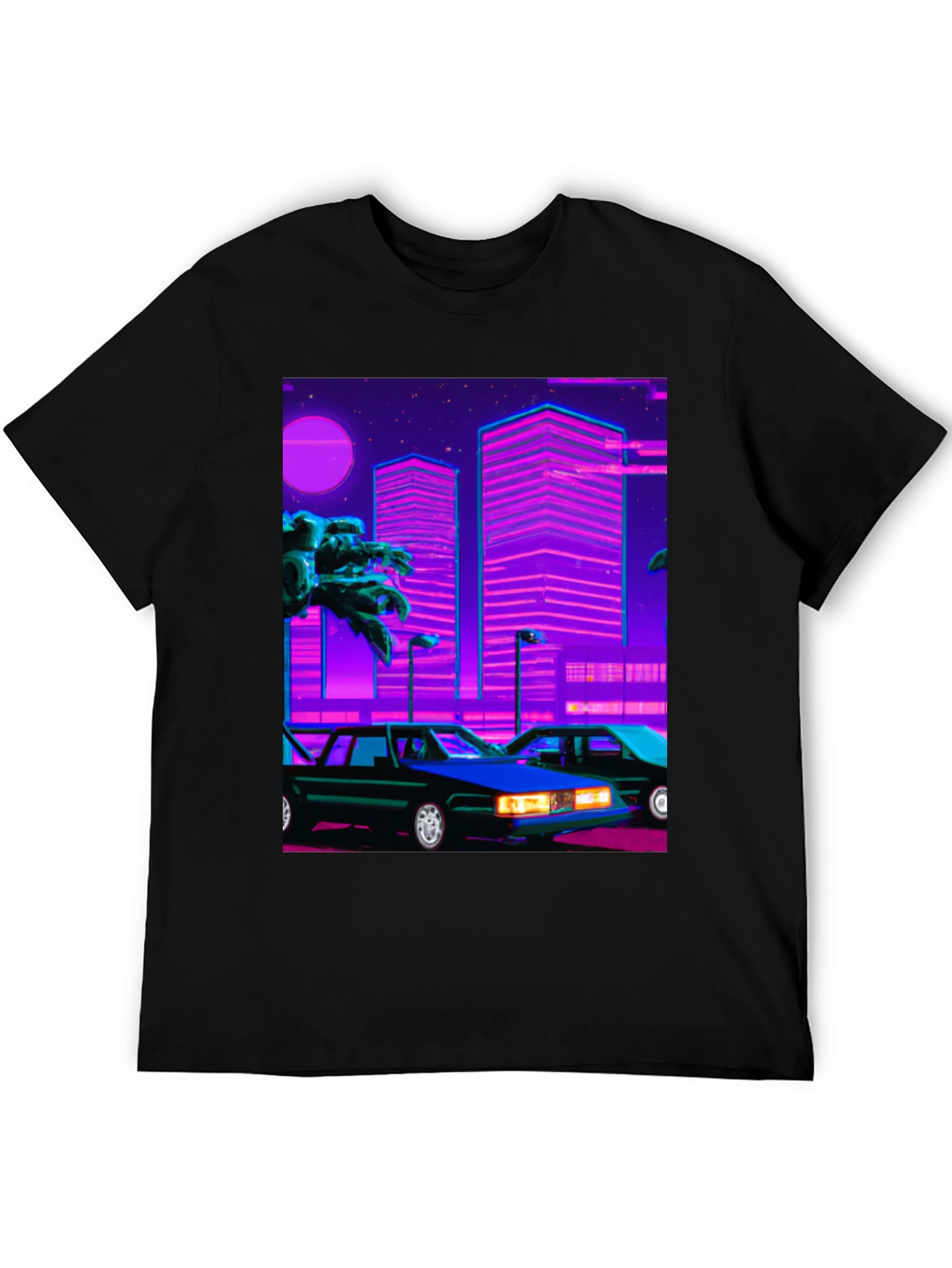 Retro Wave Style Graphic T-Shirt