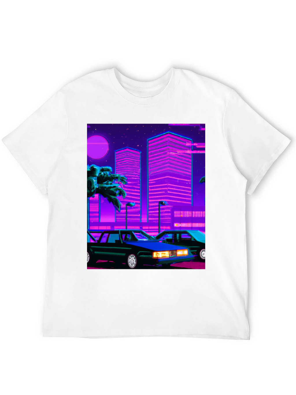Retro Wave Style Graphic T-Shirt