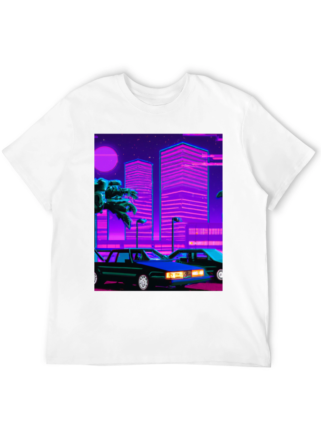 Retro Wave Style Graphic T-Shirt