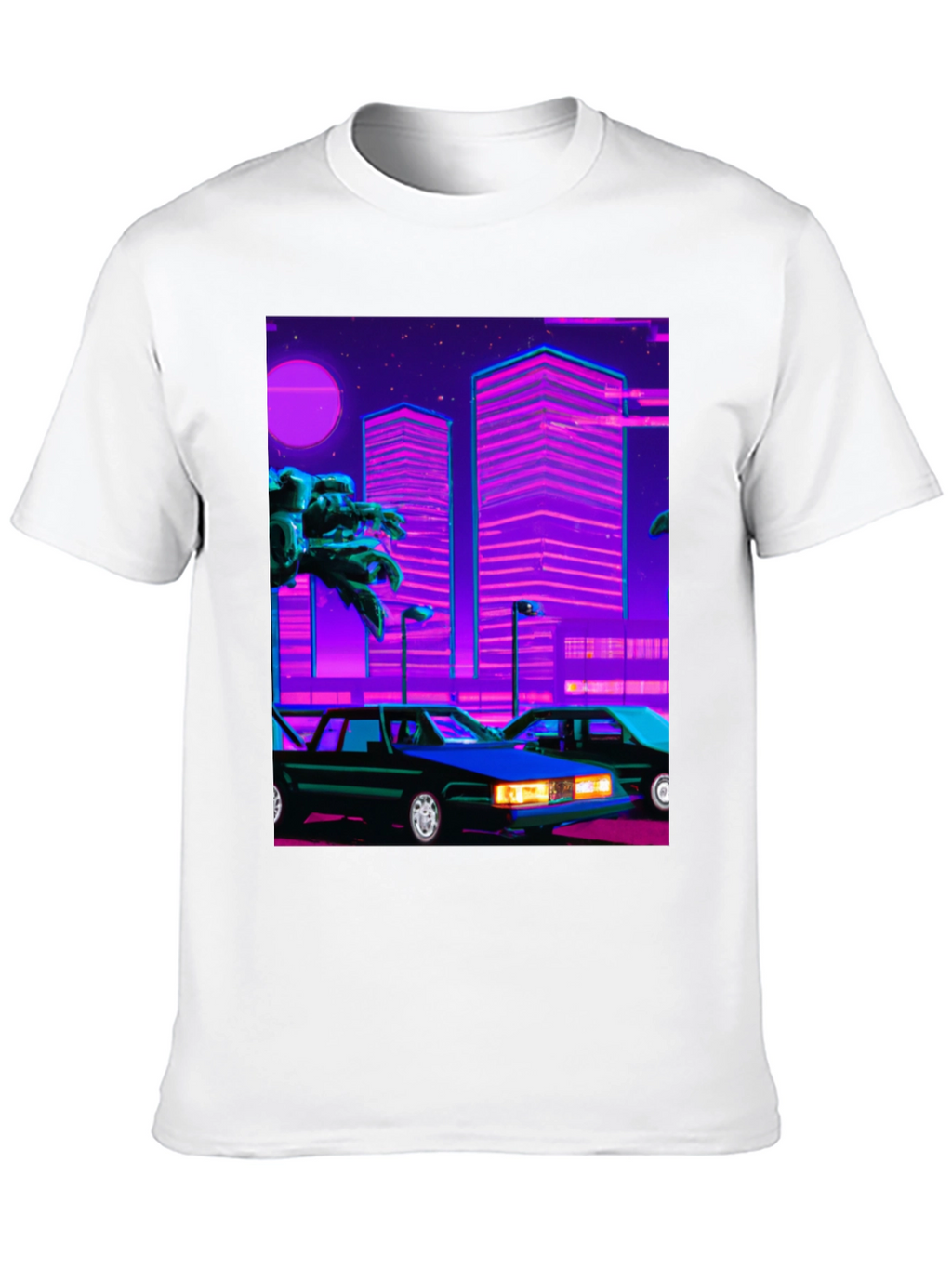 Retro Wave Style Graphic T-Shirt