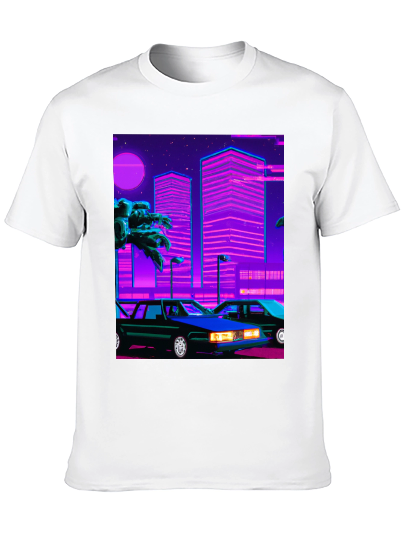 Retro Wave Style Graphic T-Shirt