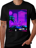 Retro Wave Style Graphic T-Shirt