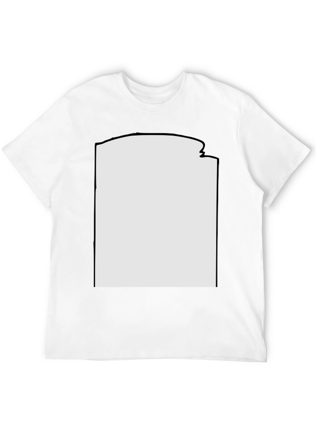 Modern Black T-Shirt with Custom Print Area