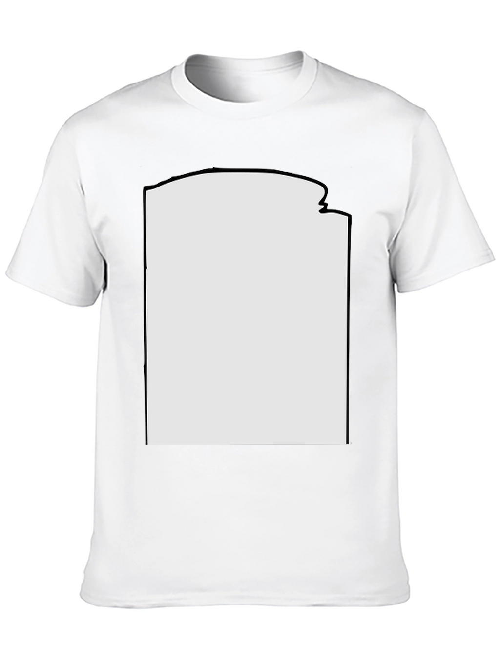 Modern Black T-Shirt with Custom Print Area