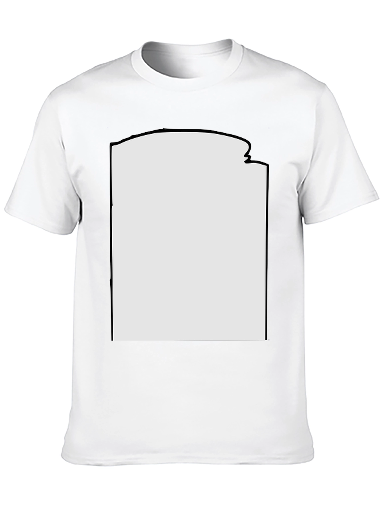 Modern Black T-Shirt with Custom Print Area