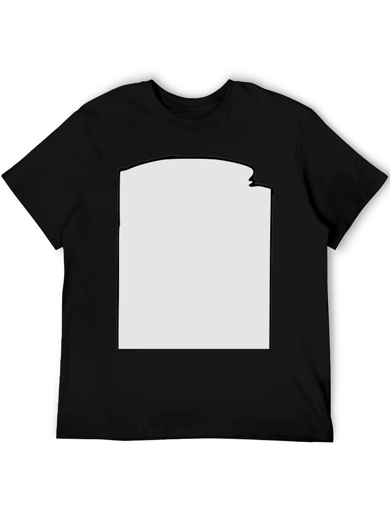 Modern Black T-Shirt with Custom Print Area