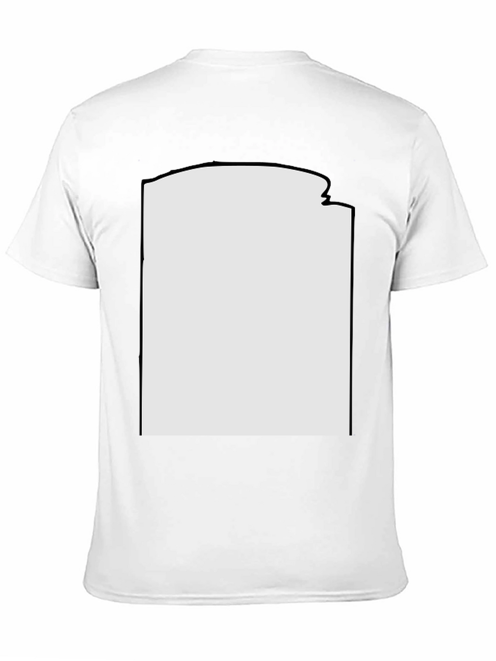 Modern Black T-Shirt with Custom Print Area