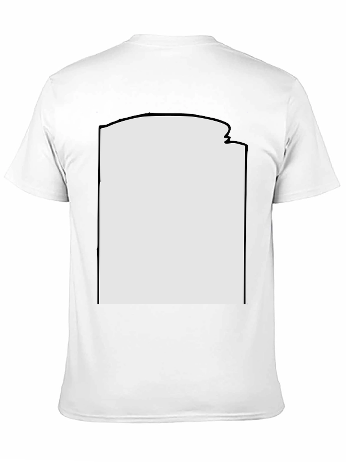 Modern Black T-Shirt with Custom Print Area