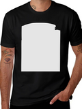 Modern Black T-Shirt with Custom Print Area