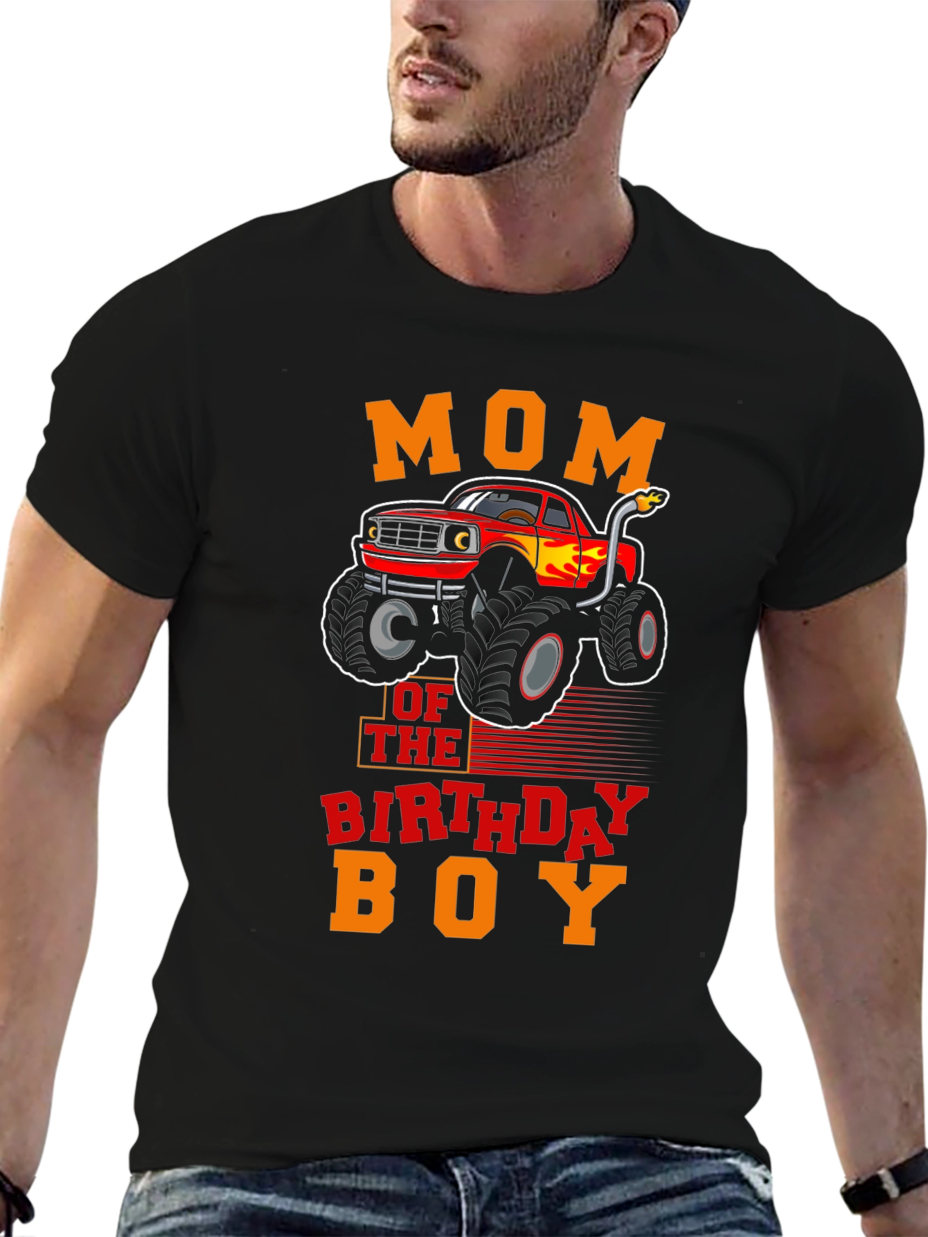 Mom of the Birthday Boy Monster Truck T-Shirt