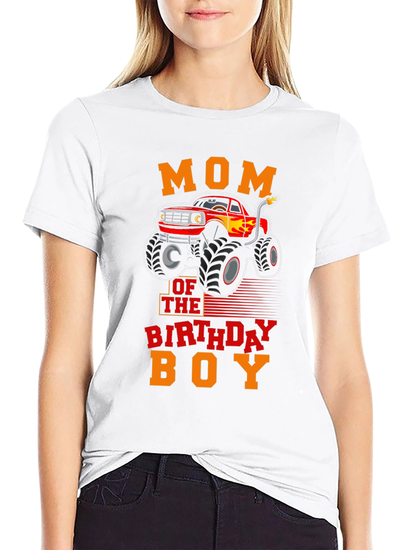 Mom of the Birthday Boy Monster Truck T-Shirt