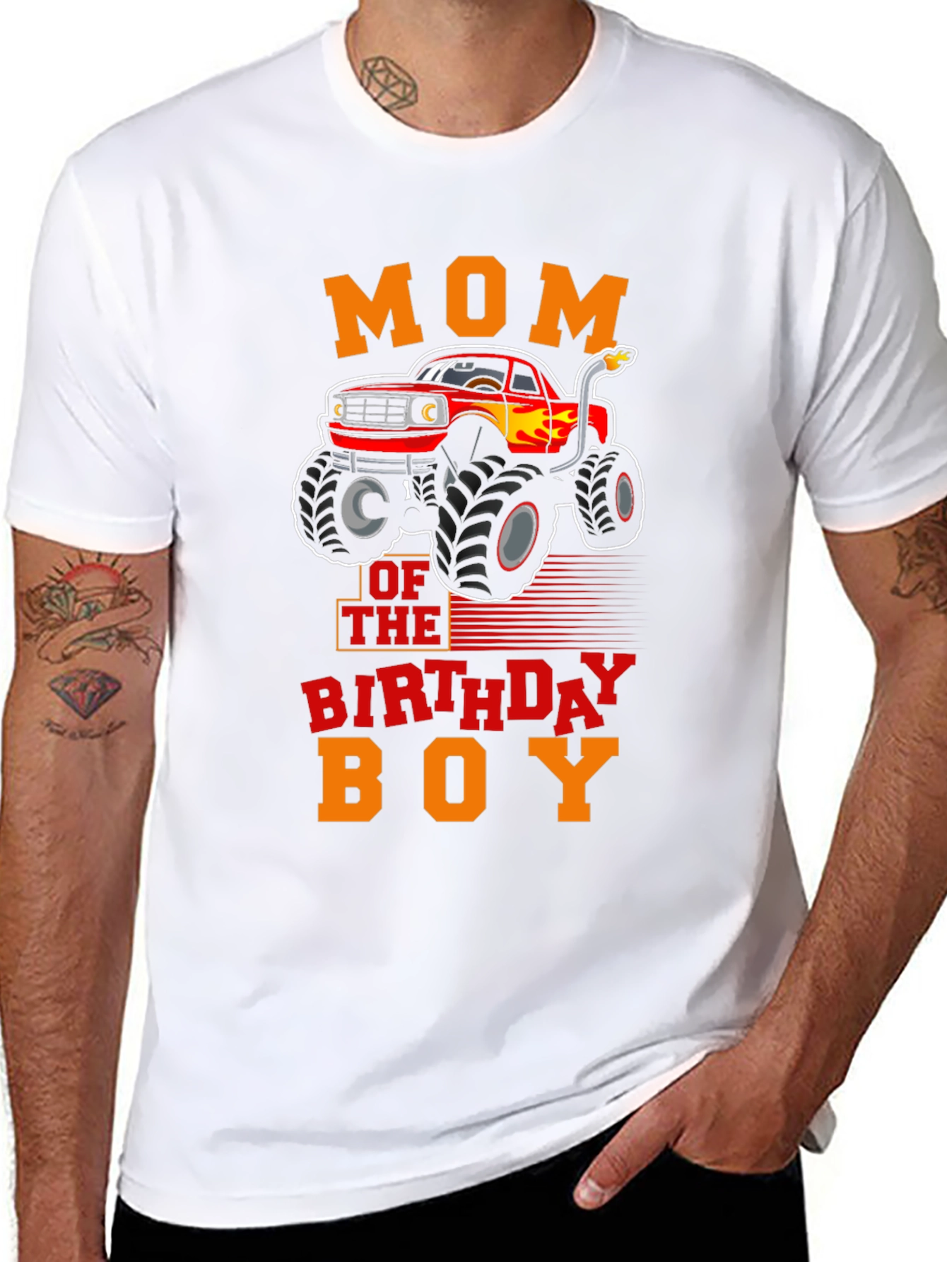 Mom of the Birthday Boy Monster Truck T-Shirt