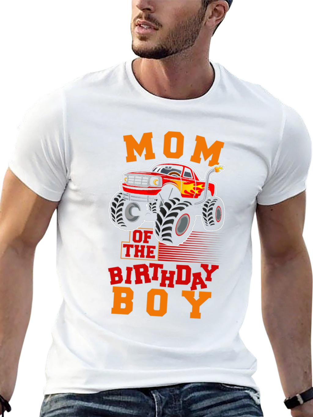 Mom of the Birthday Boy Monster Truck T-Shirt